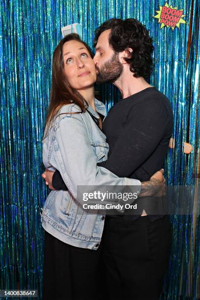 Domino Kirke and Penn Badgley attend Stitcher's "Podcrushed" launch event at Baby's All Right on June 02, 2022 in New York City.