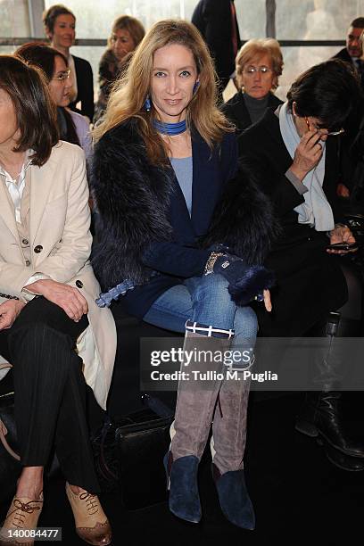 Lauro Teso attends the Lorenzo Riva Autumn/Winter 2012/2013 fashion show as part of Milan Womenswear Fashion Week on February 27, 2012 in Milan,...