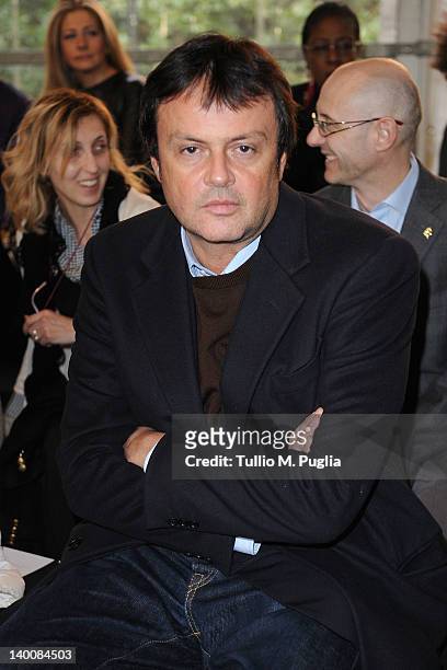 Bagutta CEO Antonio Gavazzeni attends the Lorenzo Riva Autumn/Winter 2012/2013 fashion show as part of Milan Womenswear Fashion Week on February 27,...