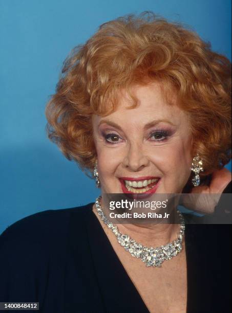Audrey Meadows backstage at the Emmy Awards Show, September 20, 1987 in Pasadena, California.