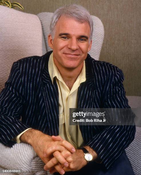 Comedian Steve Martin portrait session, November 7, 1986 in Beverly Hills, California.