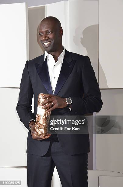 Omar Sy attends the Awards Room - Cesar Film Awards 2012 at Theatre du Chatelet on February 24, 2012 in Paris, France.