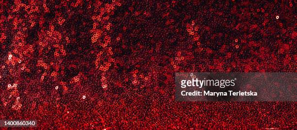 abstract universal background of red sequins. - スパンコール ストックフォトと画像