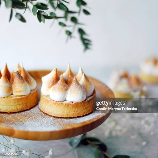 delicious cakes with protein cream. table setting. dessert. - tea glass table bildbanksfoton och bilder