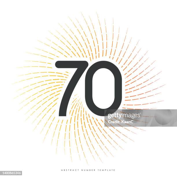 abstract number, anniversary logo template isolated, anniversary number, sunburst anniversary vector stock illustration - 60th anniversary stock illustrations