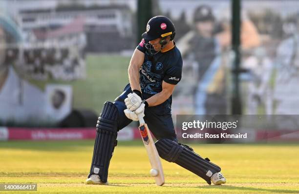 Luis Reece of Derbyshire in action during the Derbyshire Falcons and Notts Outlaws Vitality T20 Blast match at The Incora County Ground on June 03,...