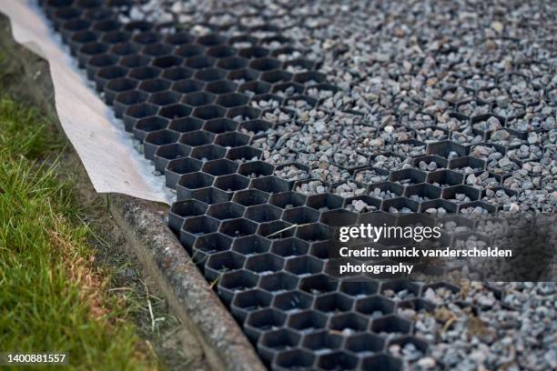 gravel mats in garden - gravel stock pictures, royalty-free photos & images