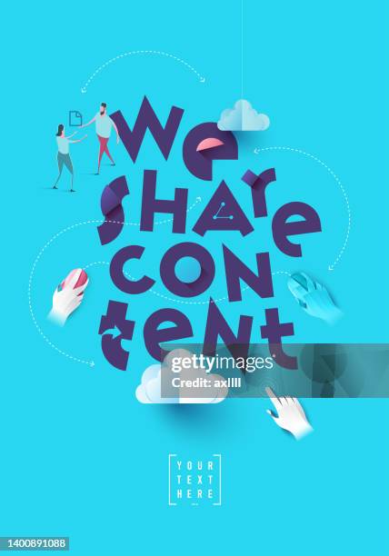 stockillustraties, clipart, cartoons en iconen met share content - inhoud