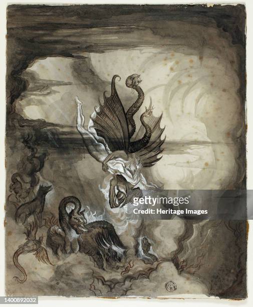 Descent to Hell, n.d. Artist Henry Fuseli, Theodore Matthias von Holst.
