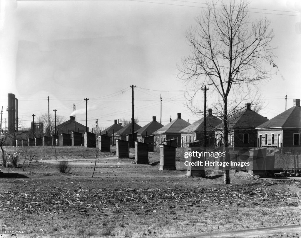 Steelmill Workers Company Houses And Outhouses,