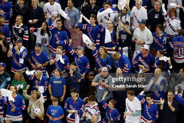 General view as fans cheer during the first period in Game Two of the Eastern Conference Final of the 2022 Stanley Cup Playoffs between the Tampa Bay...