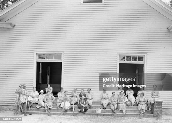 Women Of The Congregation Of Wheeleys Church On Steps...,