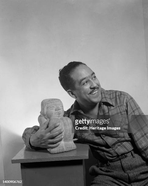 Portrait of Langston Hughes. Artist Gordon Parks.