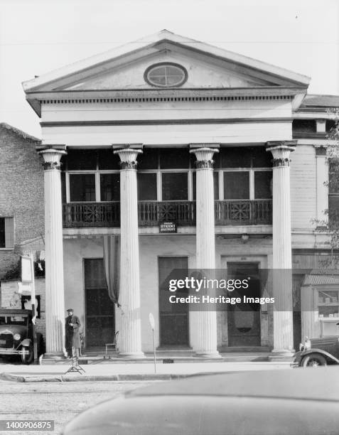 New Orleans Greek revival architecture. Louisiana. Artist Walker Evans.