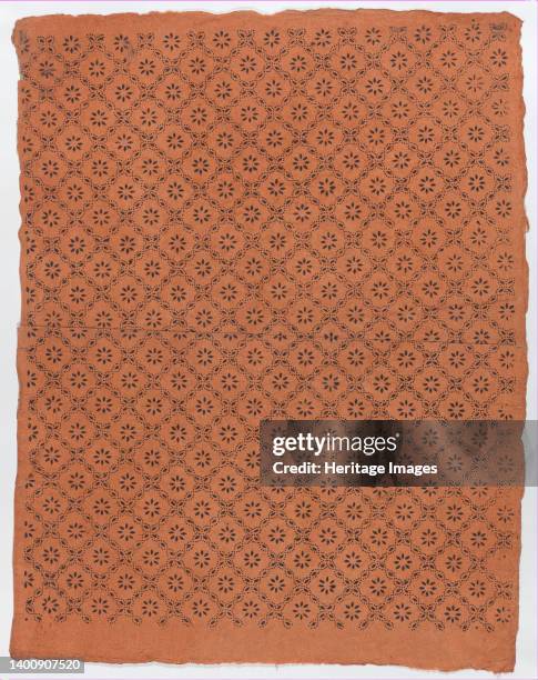 Sheet with overall floral dot pattern, late 18th-mid-19th century. Artist Anon.