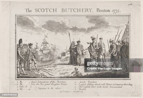 The Scotch Butchery, Boston 1775. Artist Anon.