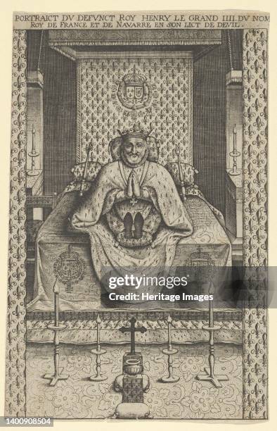 Funeral effigy of Henry IV, King of France, 1610. Artist Anon.