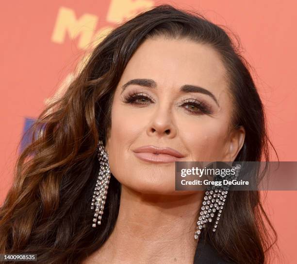 In this image released on June 5, Kyle Richards attends the 2022 MTV Movie & TV Awards: UNSCRIPTED at Barker Hangar on June 02, 2022 in Santa Monica,...