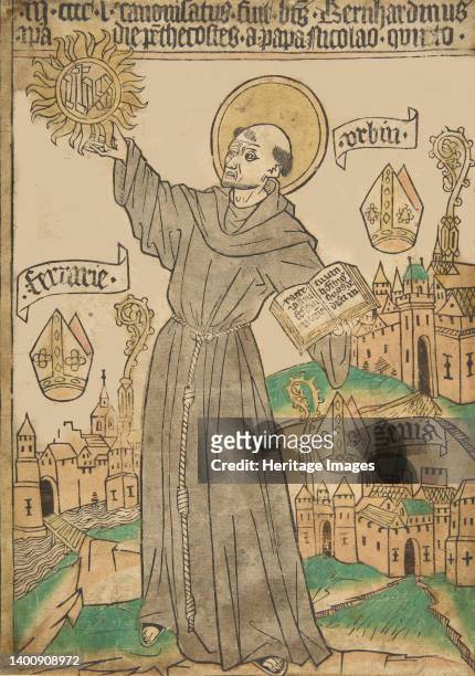 Saint Bernardino of Siena, circa 1465. Artist Anon.