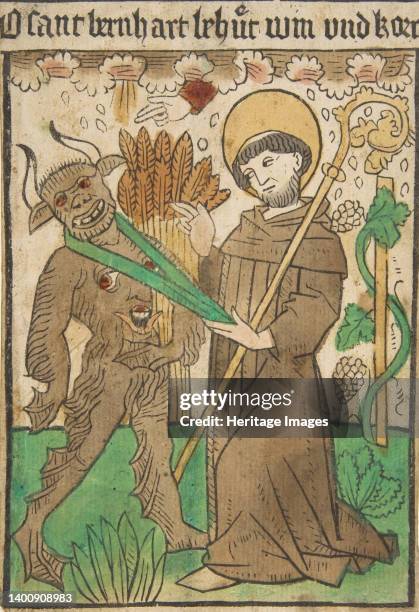 Saint Bernard Vanquishing the Devil, 15th century. Artist Anon.