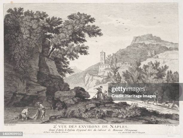 Deuxieme Vue des Environs de Naples, circa 1765. Artist Pierre François Basan.