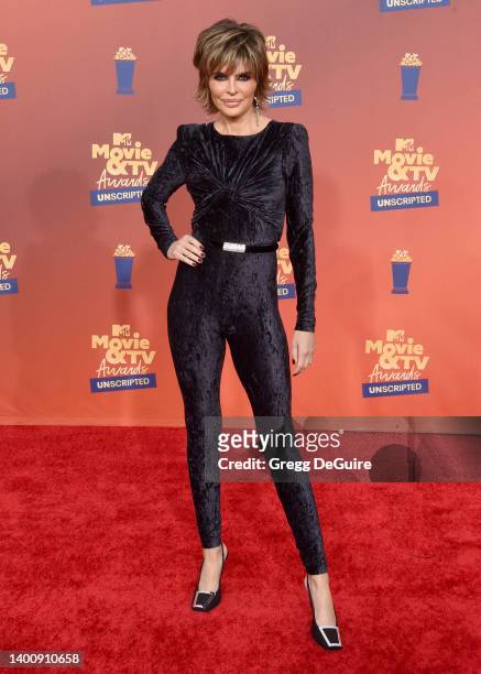 In this image released on June 5, Lisa Rinna attends the 2022 MTV Movie & TV Awards: UNSCRIPTED at Barker Hangar on June 02, 2022 in Santa Monica,...
