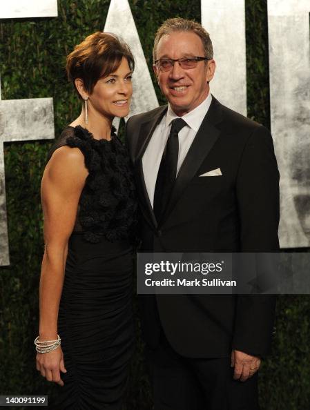 Jane X Tim Actors Jane Hajduk and Tim Allen arrive at the 2012 Vanity Fair Oscar ...
