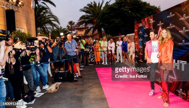 Marcel Remus and US topmodel Elle Macpherson during the Remus Neon Night at Eden @ House of Son Amar on June 3, 2022 in Palma de Mallorca, Spain.