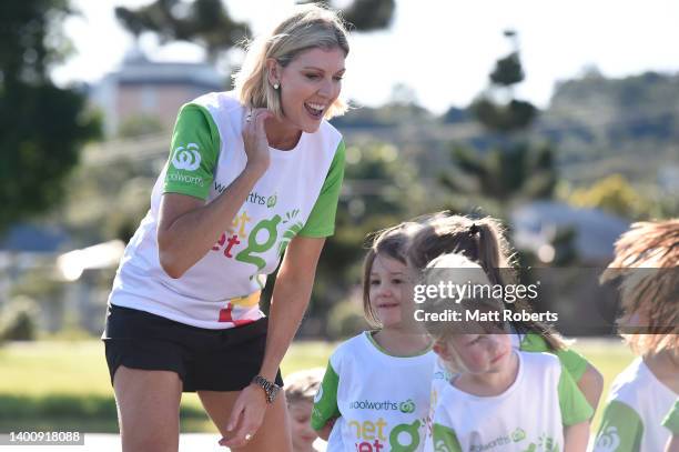 NetSetGo ambassador Catherine Cox takes part during a Woolworths media announcement in Lismore. Woolworths announces their support of the Lismore...
