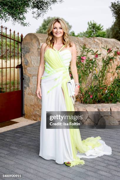 German TV host Frauke Ludowig during the Remus Neon Night at Eden @ House of Son Amar on June 3, 2022 in Palma de Mallorca, Spain.