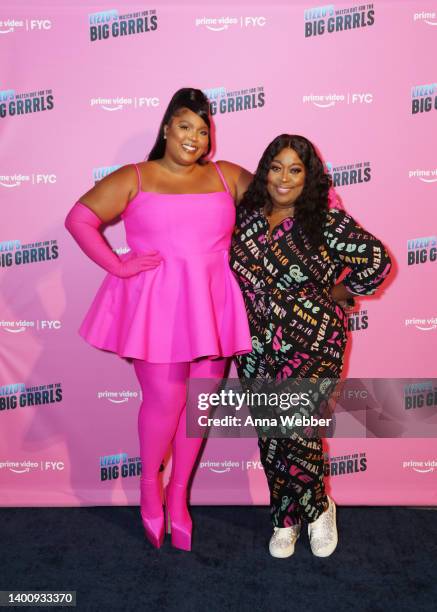 Lizzo and Loni Love attend Prime Video’s "Lizzo's Watch Out For The Big Grrrls" official FYC screening and Q&A at DGA Theater Complex on June 03,...