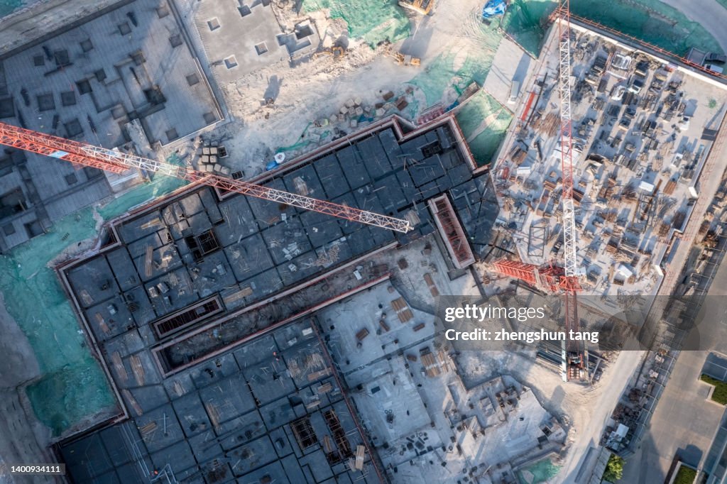 Aerial View Of Construction Site