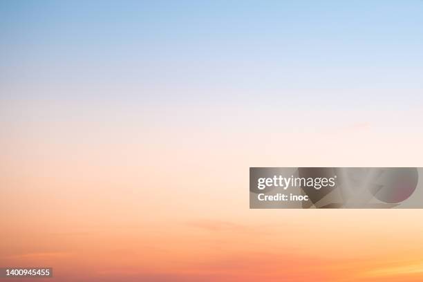 color gradation of the sky at dusk - evening sky orange stock pictures, royalty-free photos & images