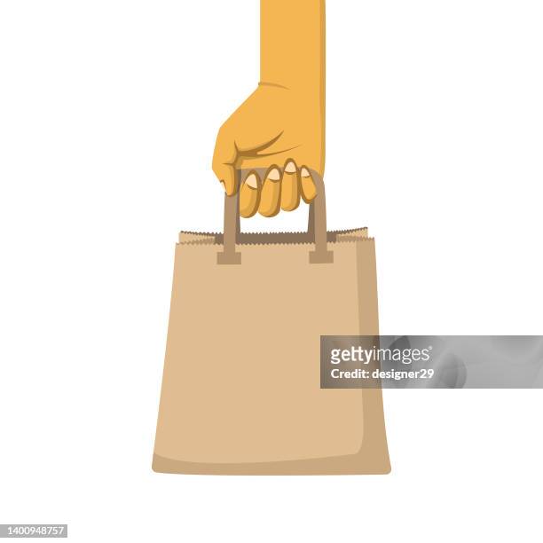 Paper Bags Cartoon High Res Illustrations - Getty Images