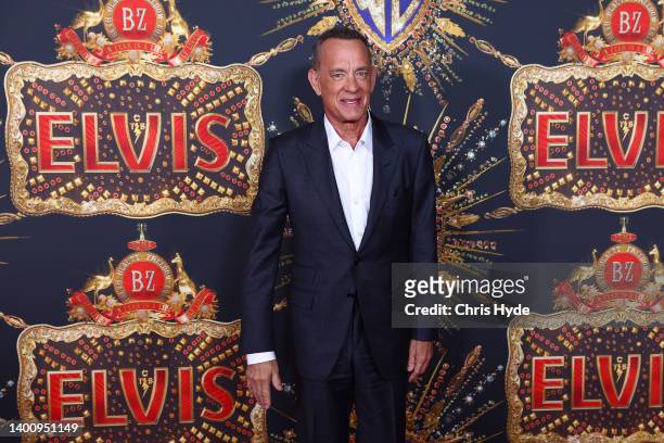 Tom Hanks attends the Australian premiere of ELVIS at Event Cinemas Pacific Fair on June 04, 2022 in Gold Coast, Australia.