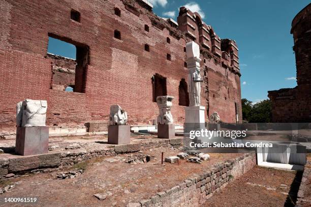 ruins in bergama, red basilica (kizil avlu) ,bergama,turkey - cult jam stock pictures, royalty-free photos & images