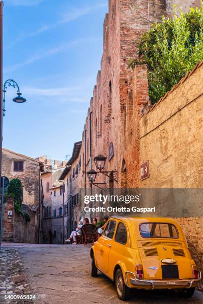 alley of certaldo - tuscany - alley stock pictures, royalty-free photos & images