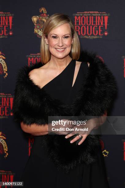 Melissa Doyle attends opening night of Moulin Rouge! The Musical at the Capitol Theatre on June 04, 2022 in Sydney, Australia.