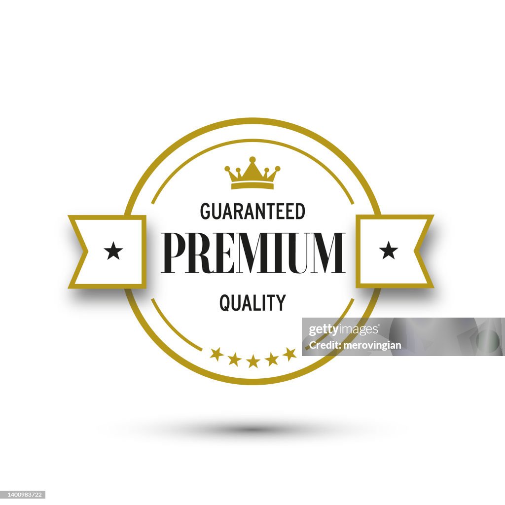 Premium, Guaranteed Quality logo badge design