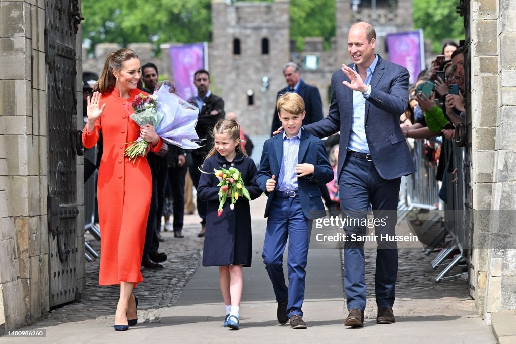 Queen Elizabeth II Platinum Jubilee 2022 - The Duke And Duchess Of Cambridge Visit Wales