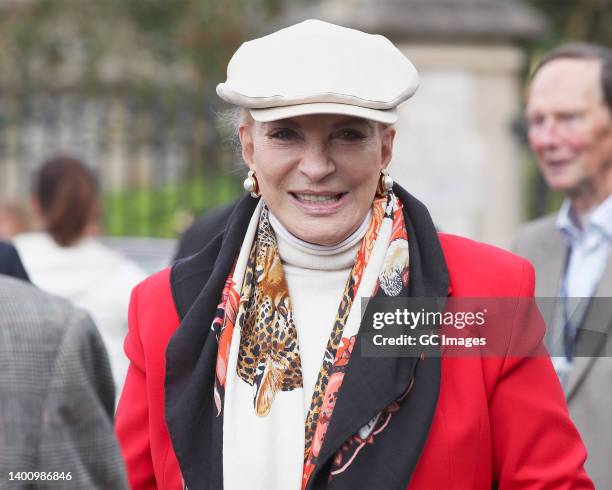 Princess Michael of Kent arrives at the Queen Elizabeth II Platinum Jubilee 2022 - Windsor Platinum Jubilee Party In The Park on the Long Walk and...