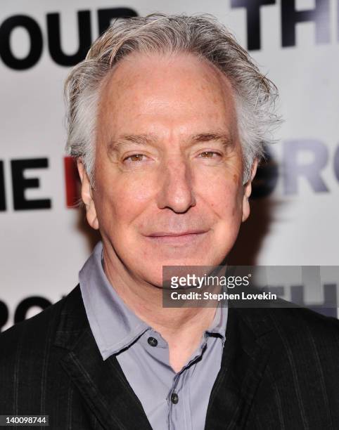 Actor Alan Rickman attends the New Group Gala 2012: Cabaret Soiree at The Edison Ballroom on February 27, 2012 in New York City.