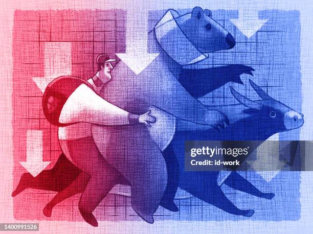 courier carrying injured bear - injured runner stock illustrations