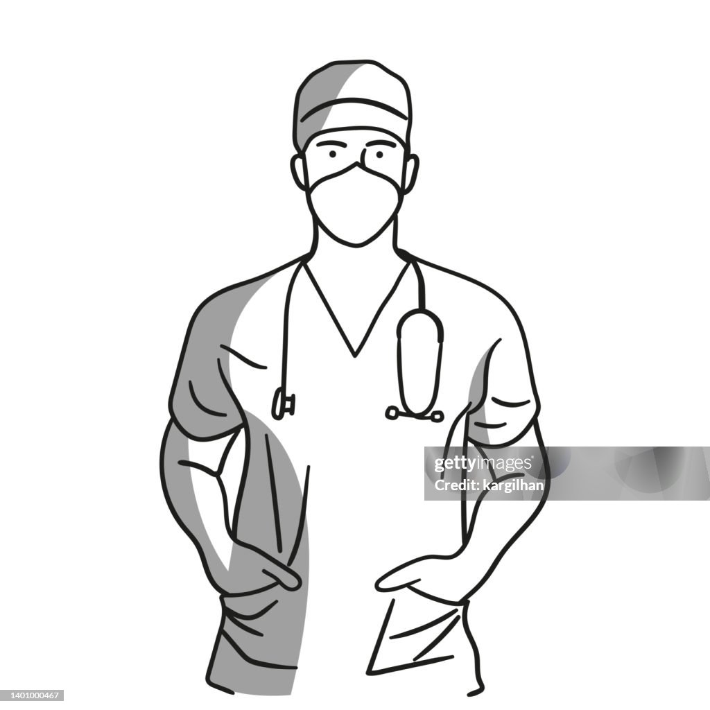 Doctor Ruler Drawing Doctor Hand Draw High-Res Vector Graphic - Getty Images
