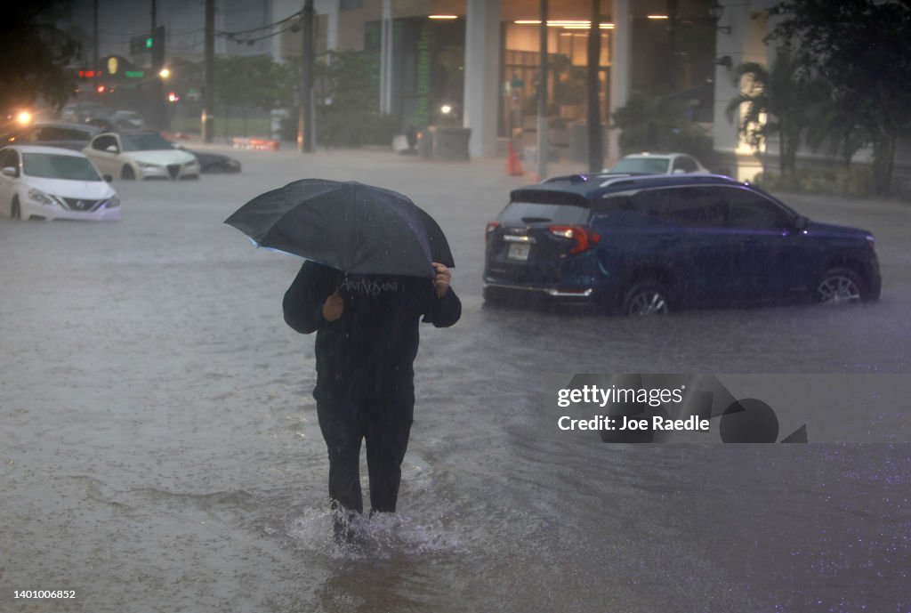 Tropical Rain Storm Brings Flooding To Miami Area
