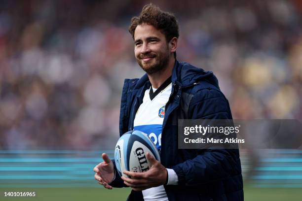 Danny Cipriani of Bath looks on during the Gallagher Premiership Rugby match between Worcester Warriors and Bath Rugby at Sixways Stadium on June 04,...