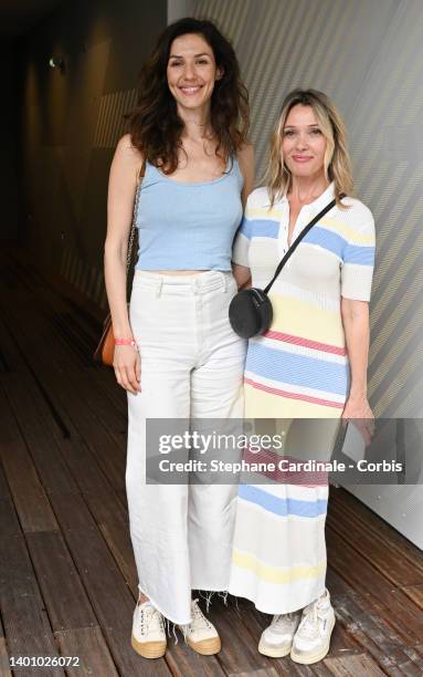 Doria Tillier and Anne Marivin attend the French Open 2022 at Roland Garros on June 04, 2022 in Paris, France.