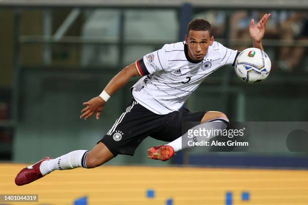 Thilo Kehrer of Germany controls the ball in the air during the UEFA Nations League League A Group 3 match between Italy and Germany at Renato...