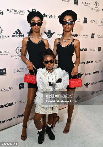 Jessie Combs, Junie Shumpert and D’Lila Combs attend the Ladylike Women Of Excellence Awards x Fashion Show at The Beverly Hilton on June 04, 2022 in...