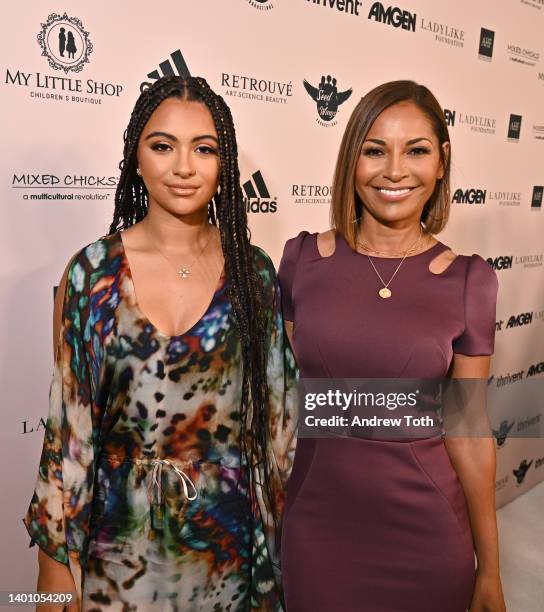 Salli Richardson-Whitfield and Parker Whitfield attend the Ladylike Women Of Excellence Awards x Fashion Show at The Beverly Hilton on June 04, 2022...